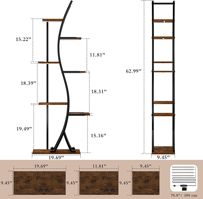62“ Plant Stand Indoor with Grow Lights - Image 2