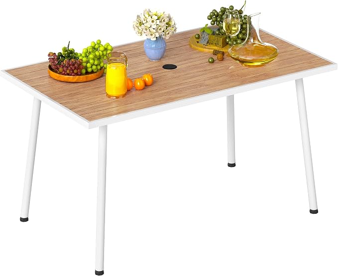 DWVO Patio Table Rectangle 59"x34.2", Patio Dining Table by DWVO