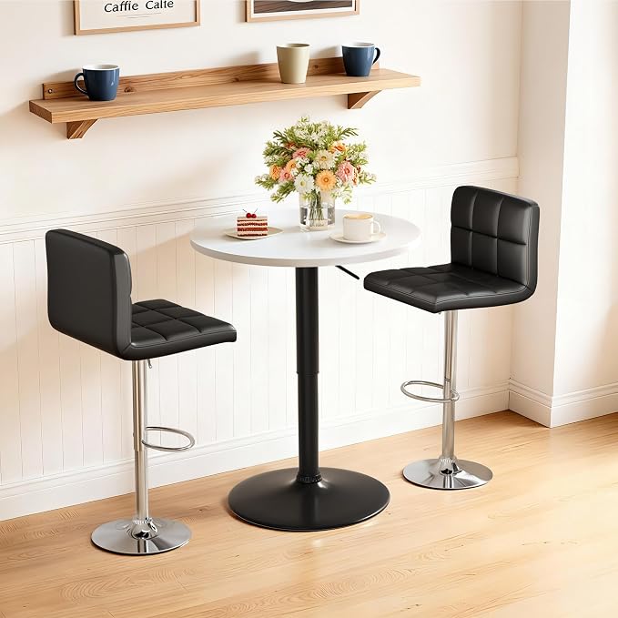 Shahoo Bar Table, Adjustable Height Pub Table 27.4-36 Inches, Cocktail Table - Image 6