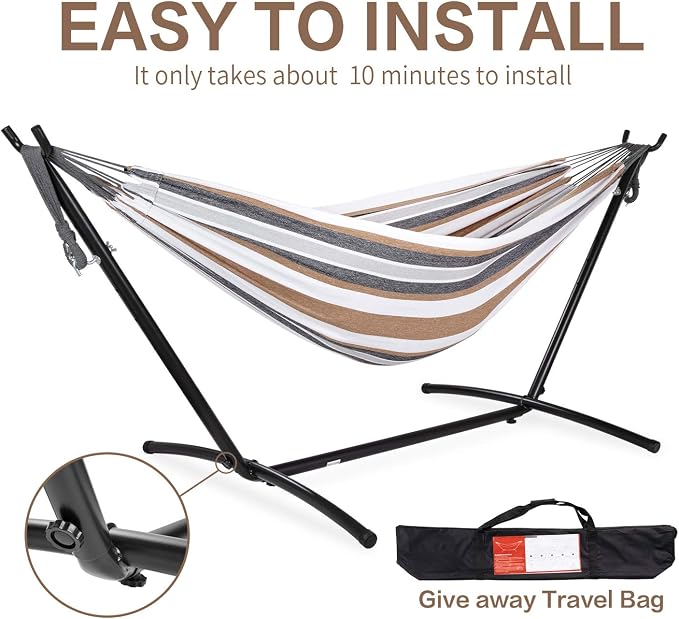 PNAEUT Double Hammocks with Stand - Image 6