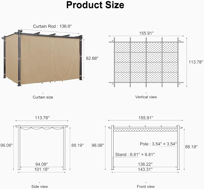 PURPLE LEAF 10' X 13' Outdoor Pergola - Image 7