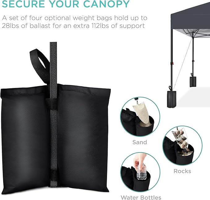 Best Choice Products 8x8ft Pop Up Canopy Tent, Outdoor Shade, 1 Person 1 Minute - Image 5