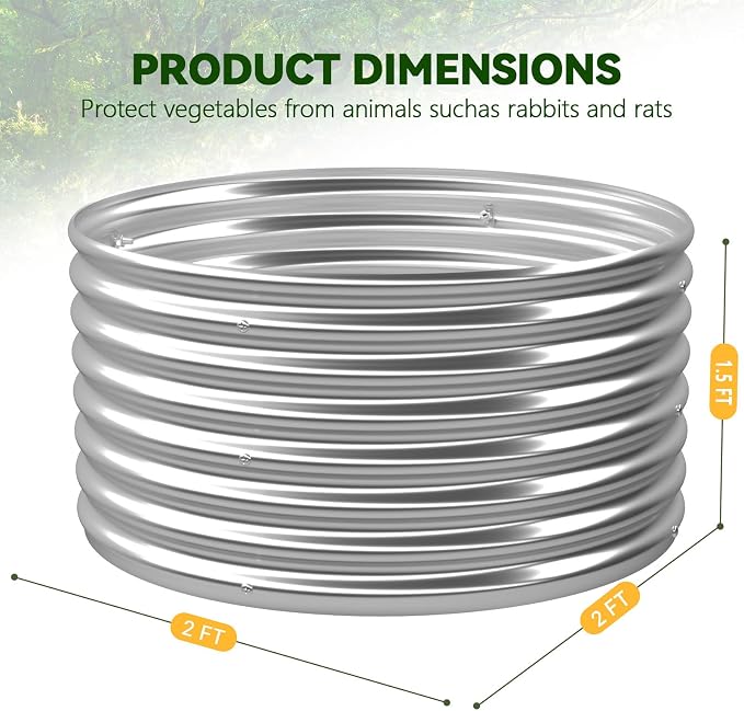 4 Pack Tall 2x2x1.5FT Round Raised Beds - Image 6