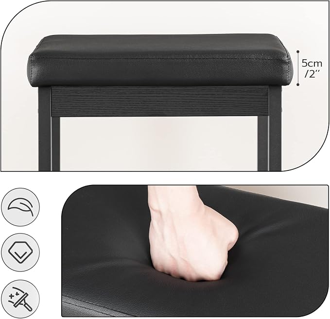 HOOBRO Bar Stools, 24.8-Inch Height Stools, Breakfast Bar Stools, Kitchen Stools - Image 8