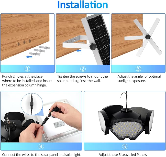 Solar Shed Light Motion Sensor Lights Outdoor IP65 Waterproof - Image 7