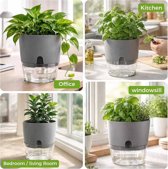 Planterhoma 5 Pack Self Watering Pots - Image 8