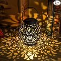 2 Pack Outdoor Solar Hanging Lantern Lights Metal LED Decorative Lamp by ExcMark
