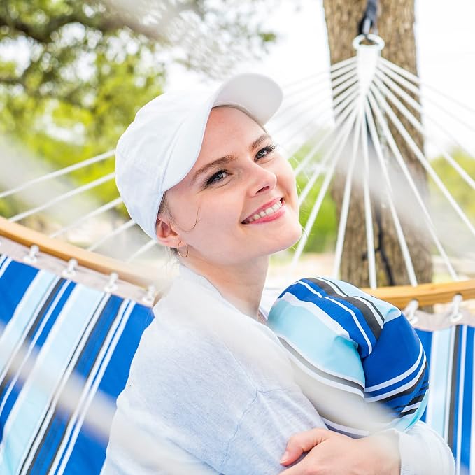 SUNCREAT Portable Hammock with Carrying Bag, 2 Person Hammock with Curved - Image 2