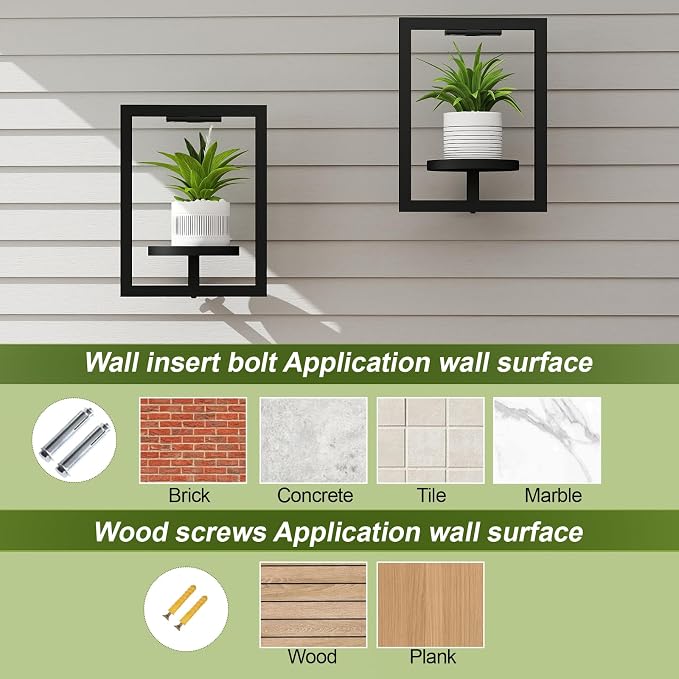 BAOYOUNI 2 Pack Picture Frame Wall Plant Holder - Image 9