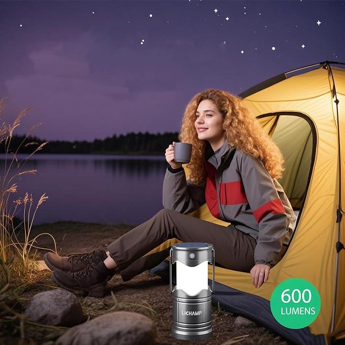 Lichamp 2-Pack Solar Camping Lantern, USB Rechargeable LED Lanterns Battery - Image 8