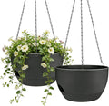 Set of 2-8 Inch Self Watering Hanging Planters by zople