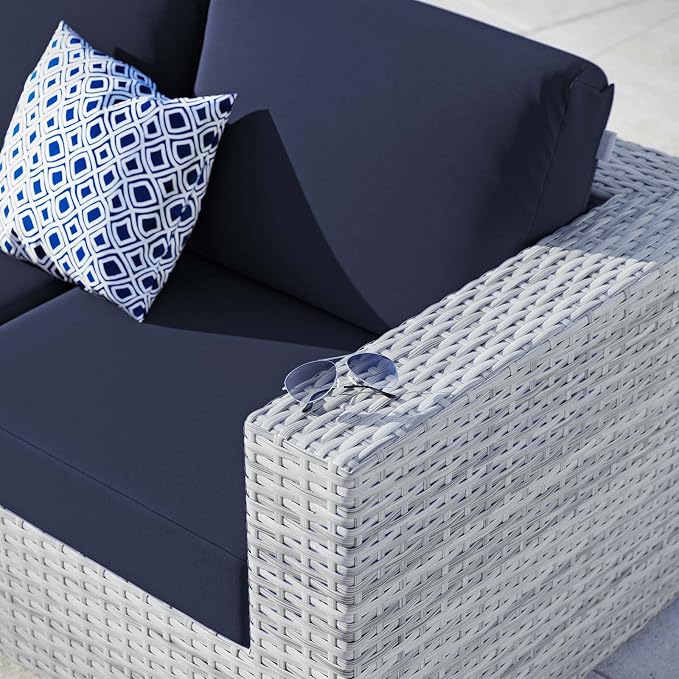 Modway EEI-4302-LGR-NAV Right-Arm Loveseat, Light Gray Navy - Image 8