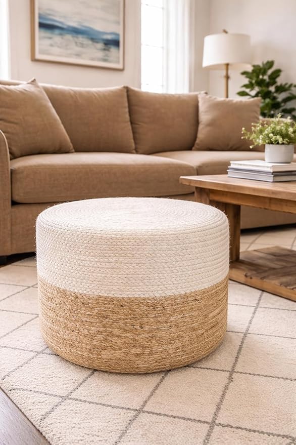 S & L Homes Pouf Ottoman by SLHOMES