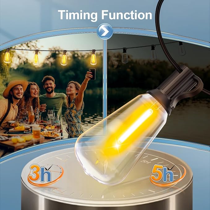Outdoor String Led Patio Lights: 65Ft 20M Outside Waterproof Light ST38 - Image 3