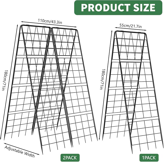 2 Pack Cucumber Trellis, Climbing Plants and Flowers - Image 4