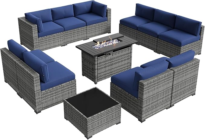 Aoxun Patio Furniture Sets, 12-Piece Outdoor Patio Furniture - Image 8