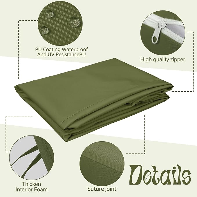1 Pcs Indoor Outdoor Chaise Lounge Cushions Sponge Bench Outdoor Furniture - Image 3