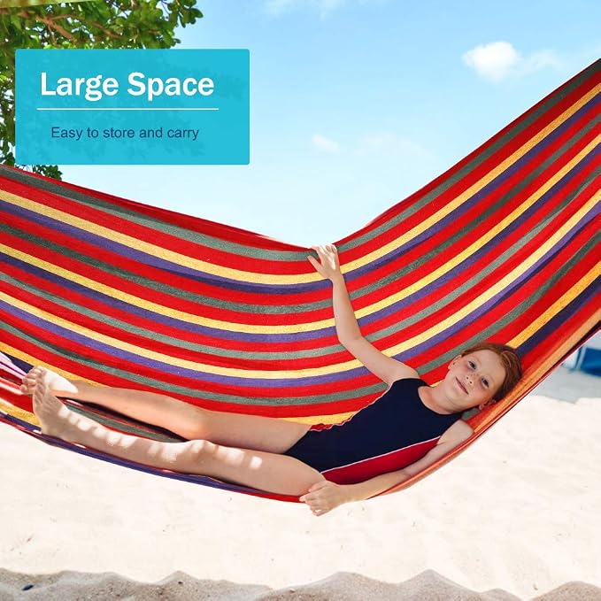 MOSFiATA Camping Hammock 550lb Upgraded Thickened 320G Durable Canvas Fabric - Image 5