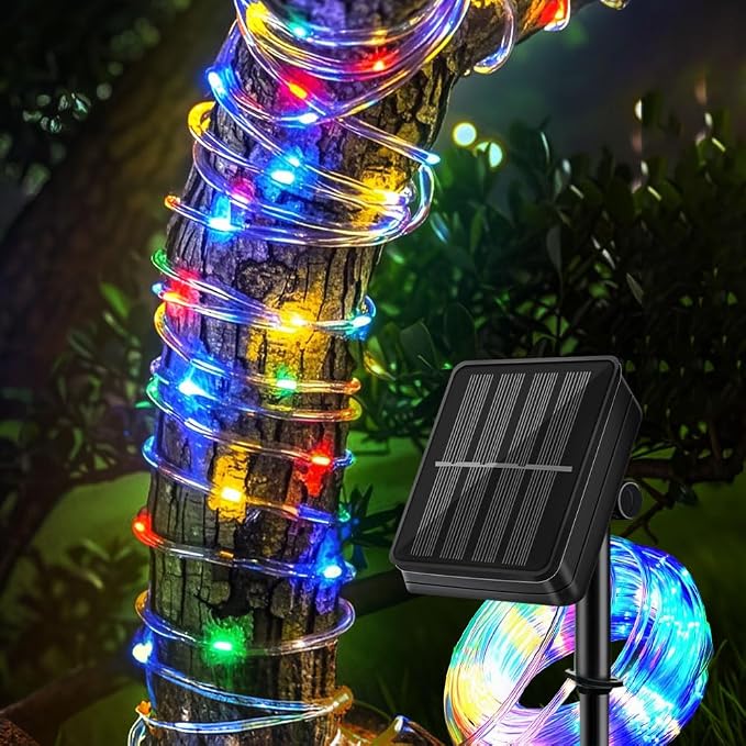Solar Rope Lights 39FT IP65 Waterproof Outdoor Lights LED Copper Fairy String - Image 9