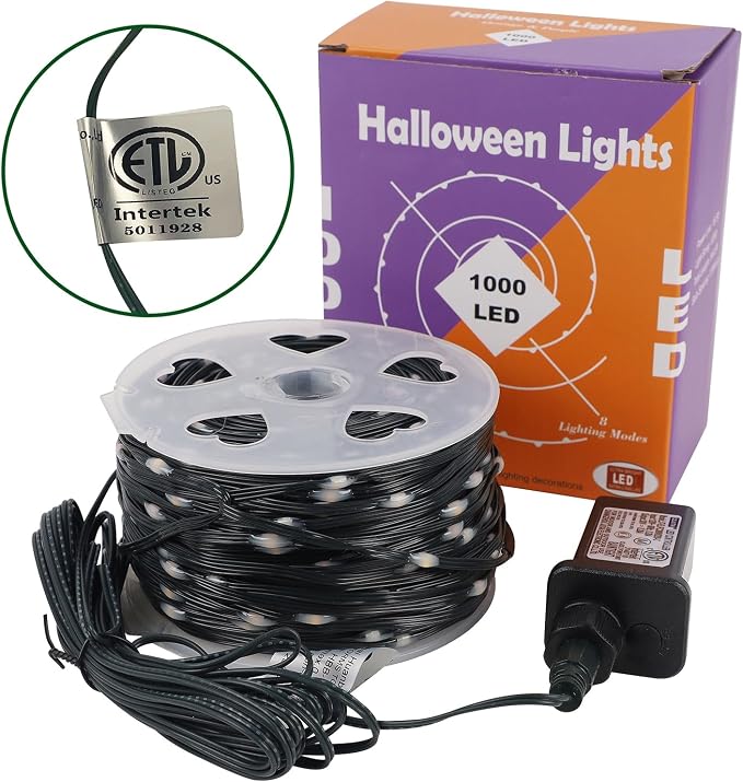 WATERGLIDE Extra Long 328 FT Halloween Lights, 1000 LED Outdoor Fairy String - Image 8