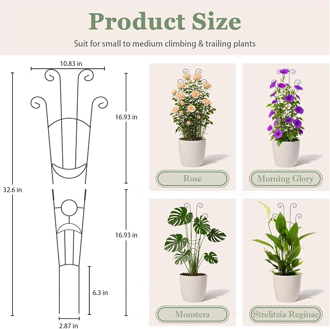 2 Pack 32.6'' Taller Plant Trellis - Image 2