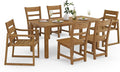 7-Piece Outdoor Dining Set, HDPS Patio Dining Table and Chairs, All Weather by COZYMAN