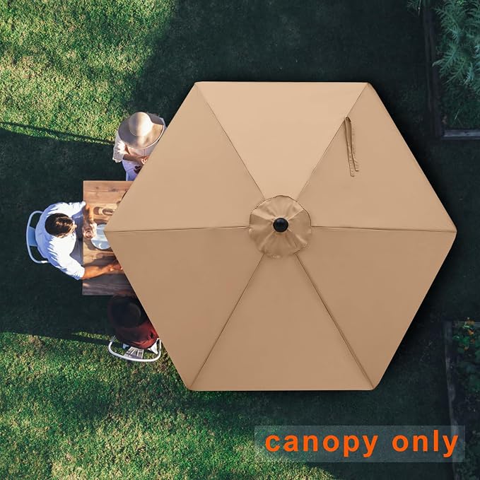 MASTERCANOPY Patio Umbrella 7.5 ft Replacement Canopy - Image 6