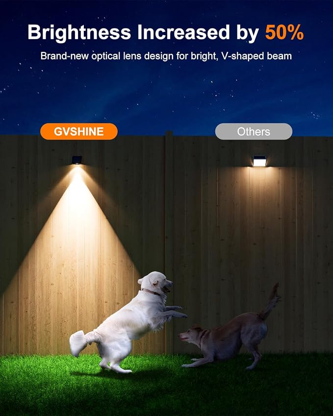 16 Pack Bright Sun Power Fence Lights Outdoor Waterproof - Image 2