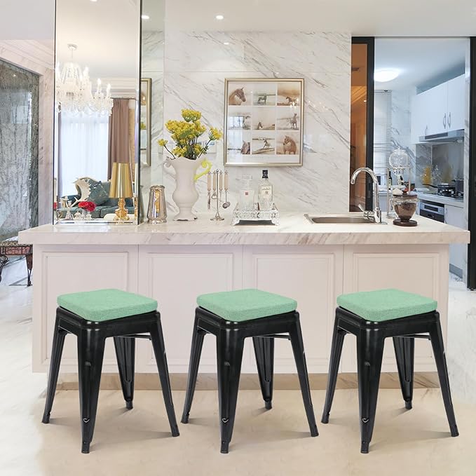 BUYUE Friendly Woven Fabric Magnetic Bar Stool Cushion 1 Piece, Enhanced - Image 3