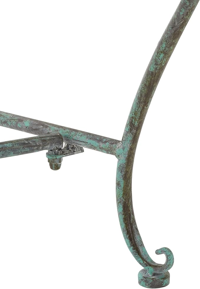 SAFAVIEH Outdoor Collection Abner Victorian Antique Dark Green Wrought Iron - Image 7