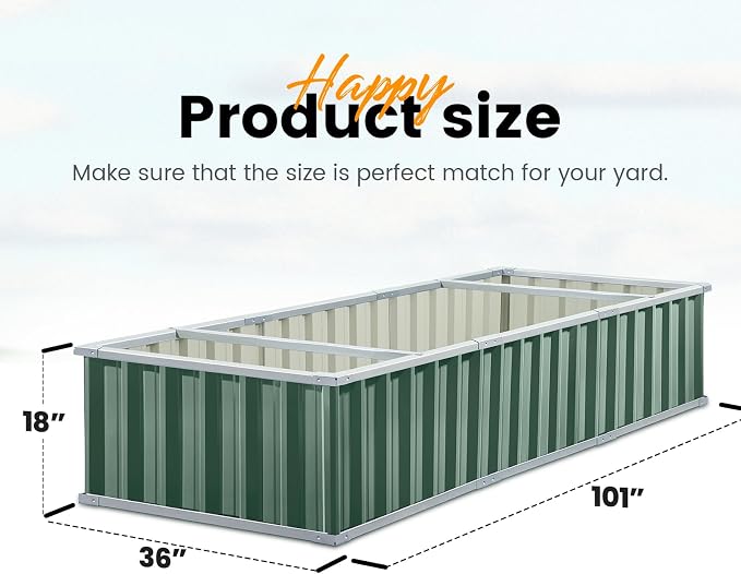 KING BIRD Galvanized Raised Garden Bed - Image 9