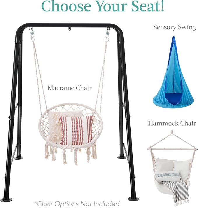 Best Choice Products Hammock Chair Stand, 75in Tall Heavy Duty Indoor Outdoor - Image 5