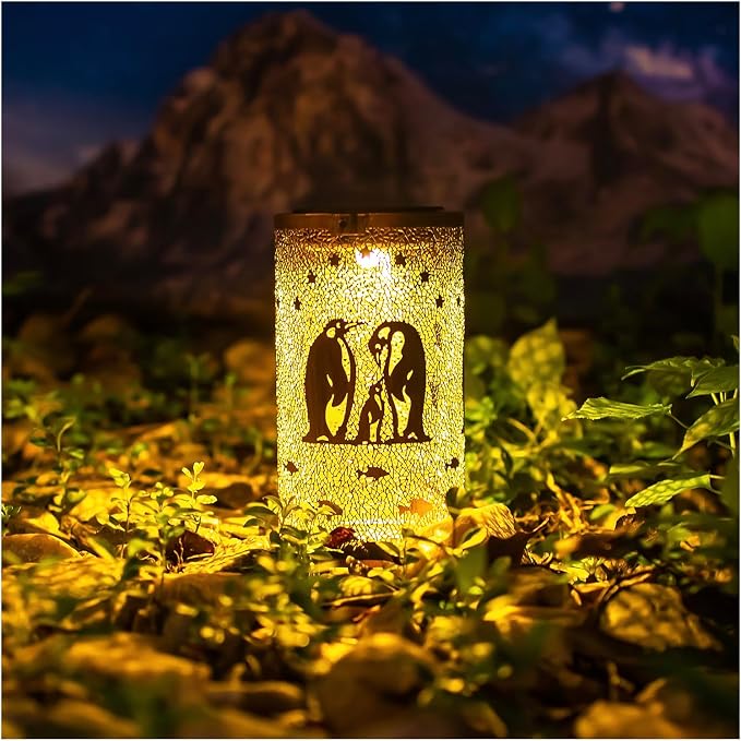 Penguin Solar Lanterns Outdoor Waterproof Hanging Solar Lights Penguin Gifts - Image 9