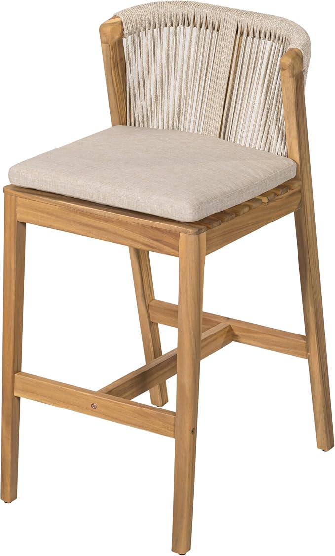 Christopher Knight Home Cuz Patio Barstool Set of 2, Outdoor Counter Height - Image 6