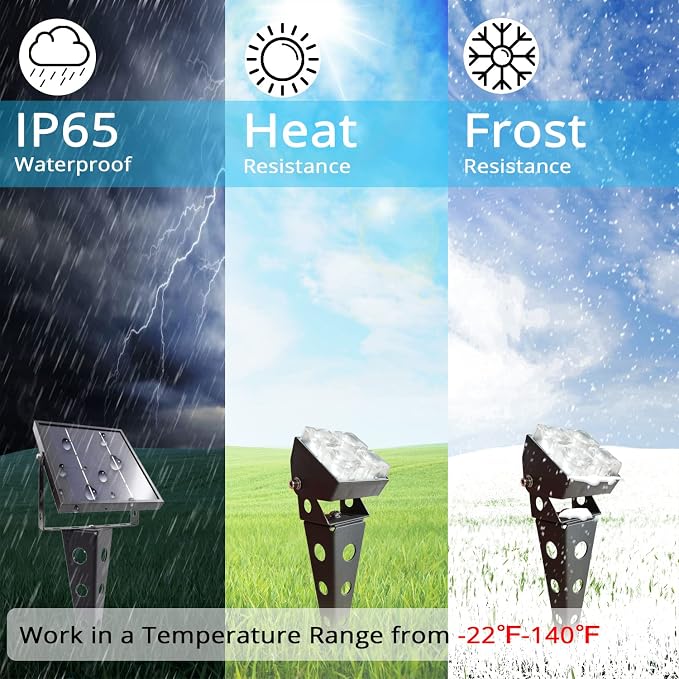 Solar Spot Lights Outdoor Waterproof IP65 Landscape Spotlights - Image 6