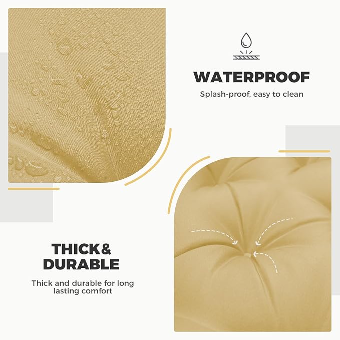 Porch Swing Cushions, Waterproof Swing Cushions Replacement - Image 3