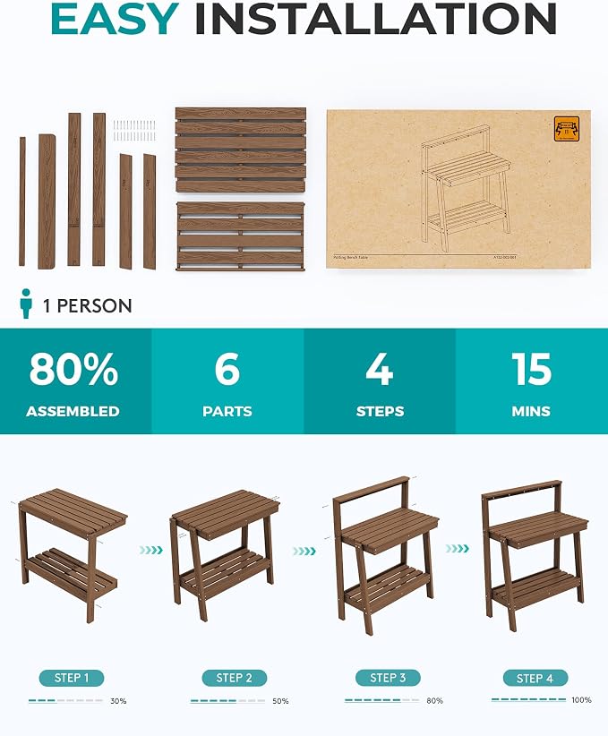 SERWALL Potting Bench Outdoor - Image 4