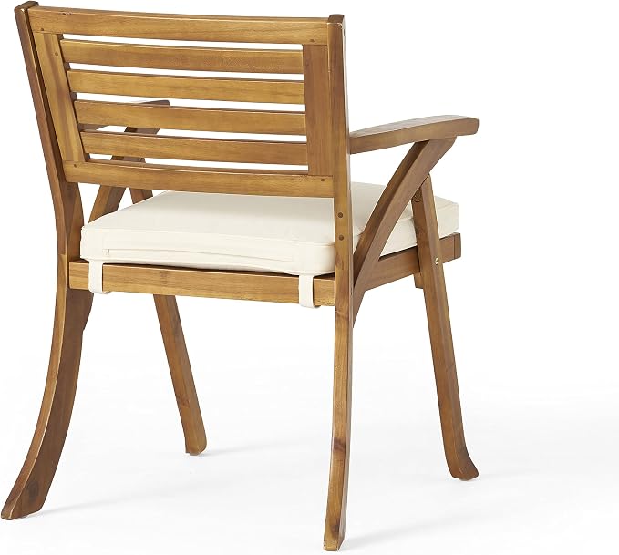 Christopher Knight Home Hermosa Acacia Wood Dining Set, 5-Pcs Set, Teak Finish - Image 10