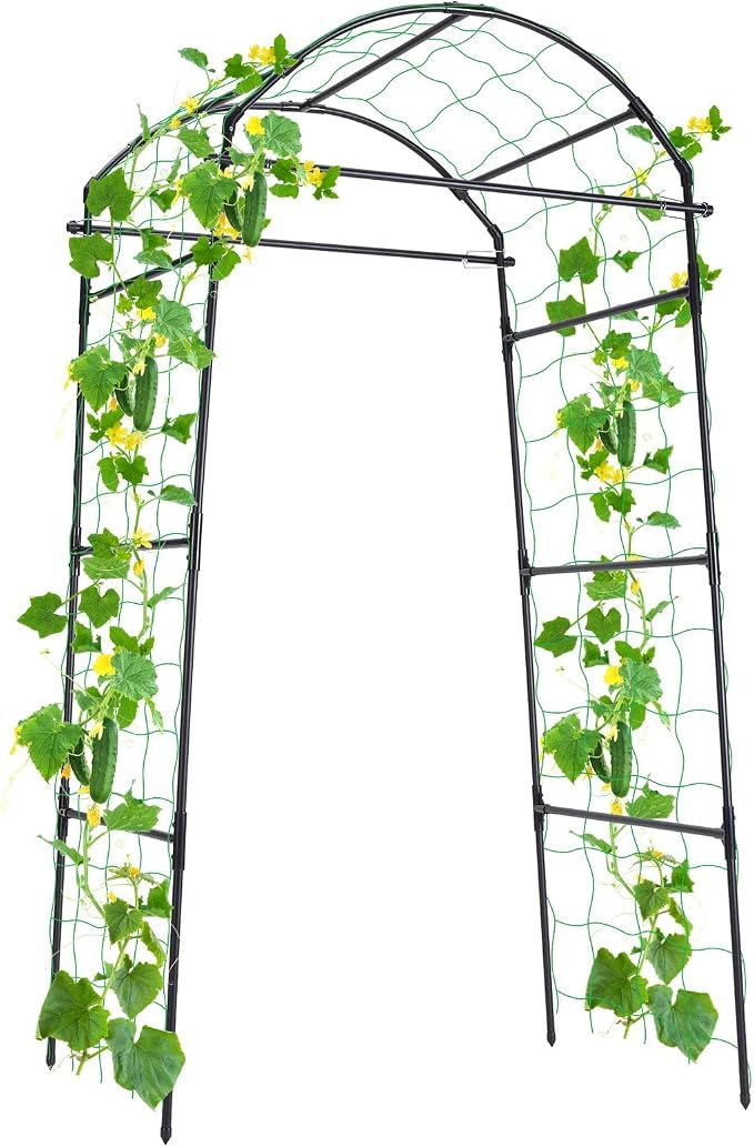 Cucumber Trellis, 6.7ft Tall Garden Arch Trellis by follook
