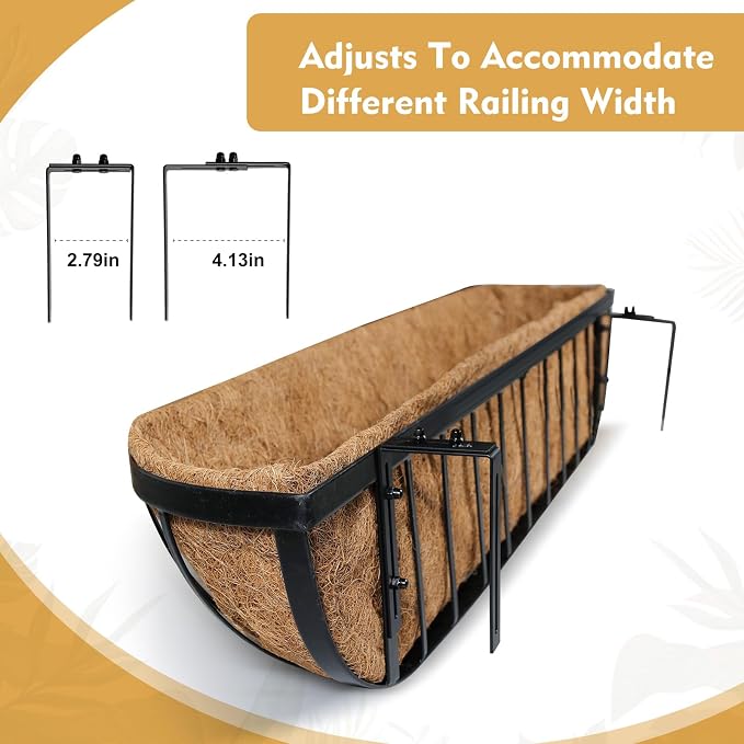 8 Pack 30 Inch Window Deck Railing Planter Boxes - Image 3