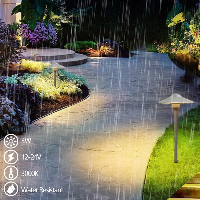 Arrownine Cast Aluminum Low Voltage Outdoor Pathway Light Walkway Landscape - Image 5