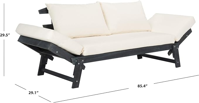 Safavieh PAT6745A Outdoor Collection Tandra Grey Modern Contemporary Daybed Day - Image 14