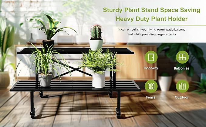 Zhongma 2 Tier Sturdy Metal Plant Stand - Image 2