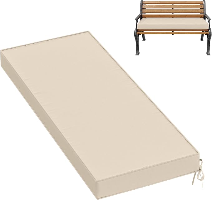 Premium Outdoor Bench Cushions for Patio Furniture 3.5inches Memory Foam Bench by Pakunoda