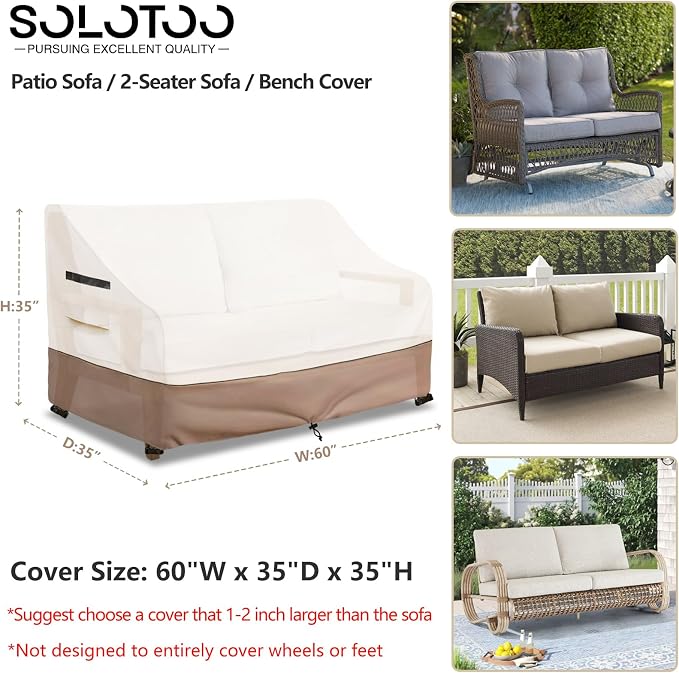 Outdoor Furniture Covers Waterproof Heavy Duty 2 Seater Outdoor Couch Cover - Image 3