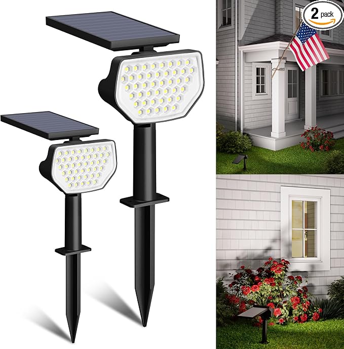 Lepro Solar Decorative Spot Lights 2 Pack, Cool White Modern Accent Lights by Lepro