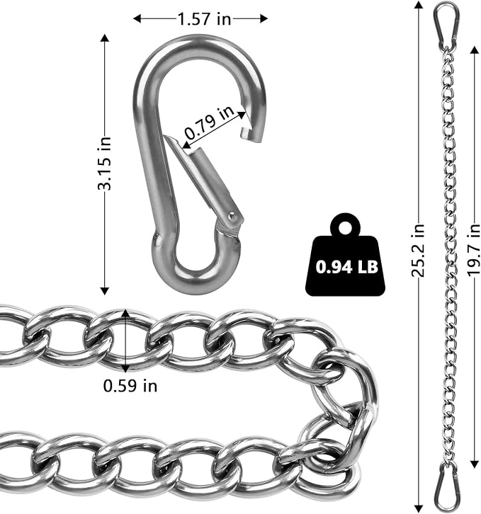 Heavy Duty Hammock Chains with 4 Carabiners - Image 6