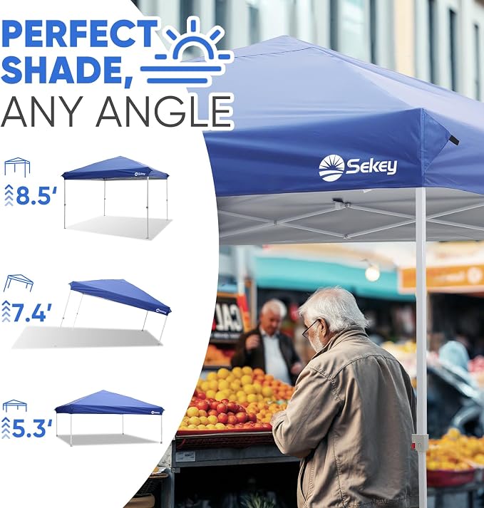 Sekey 10x10 Pop Up Canopy with One Push Setup-Easy Up Canopy with 99% UV - Image 5
