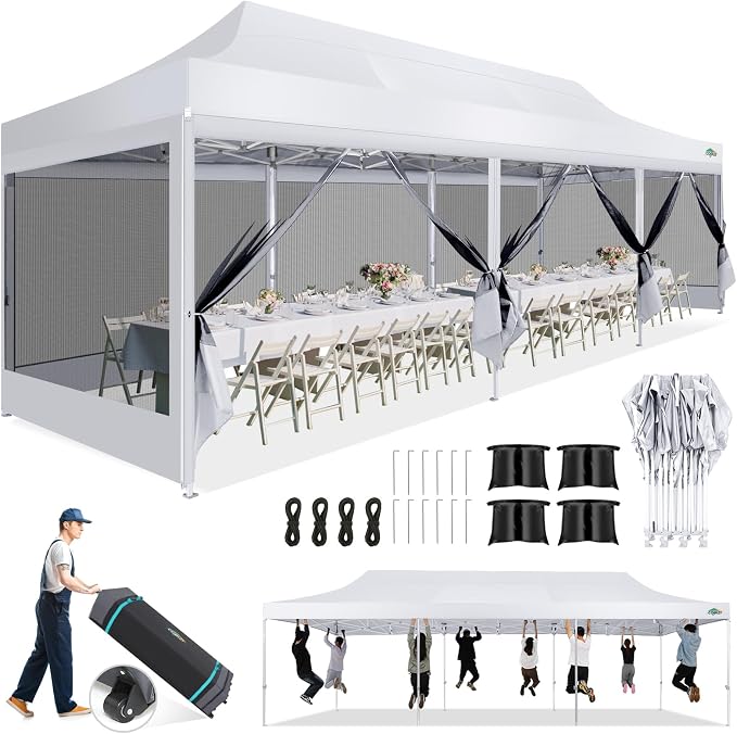 COBIZI 10x30 Canopy Tent, Heavy Duty Pop up Canopy by COBIZI