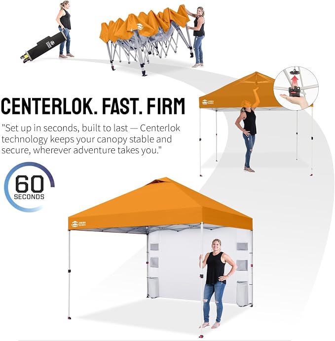 CROWN SHADES Canopy Tent, 10 x 10 Foot Portable Pop Up Outdoor Shelter - Image 6